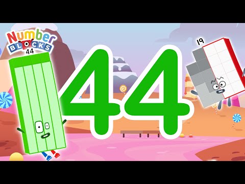 Numberblocks Magic Run Candy Land - Numberblocks Adventure 4 to find 44 |  Number Counting Fanmade