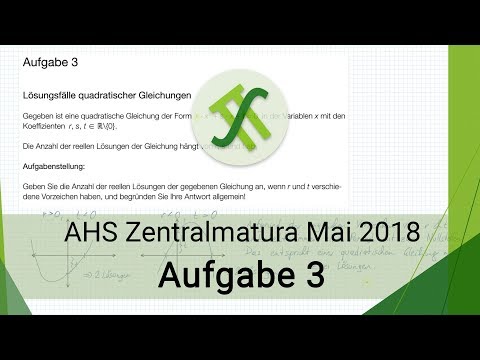 AHS Mathematik Zentralmatura Mai 2018 - Aufgabe 3