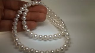Japanese Salt Water Akoya Pearl Necklace 14k Gold $1,122 eBay Auction