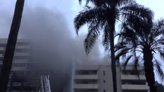 Fire Rescue at Cathedral Apartments  - Brisbane Australia