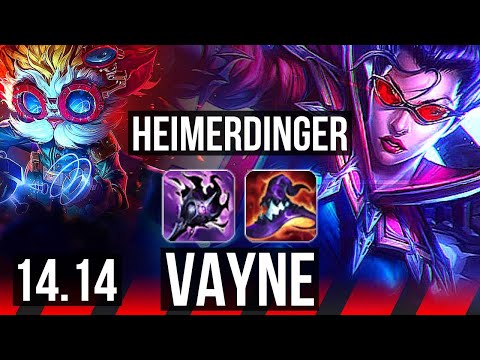HEIMERDINGER vs VAYNE (TOP) | Rank 5 Heimer, 600+ games | VN Challenger | 14.14