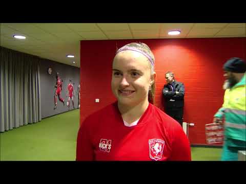 Interview with Davinia Vanmechelen after the UEFA Women Champions League match against Wolfsburg