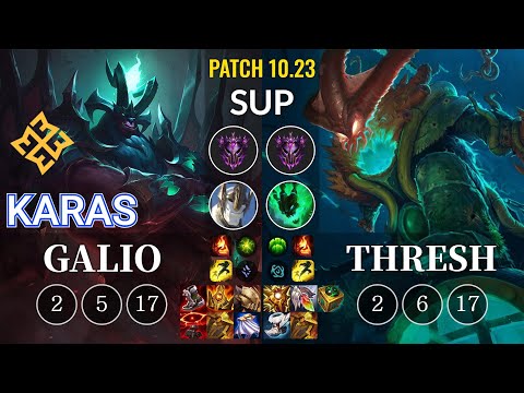 EM Karas Galio vs Thresh Sup - KR Patch 10.23