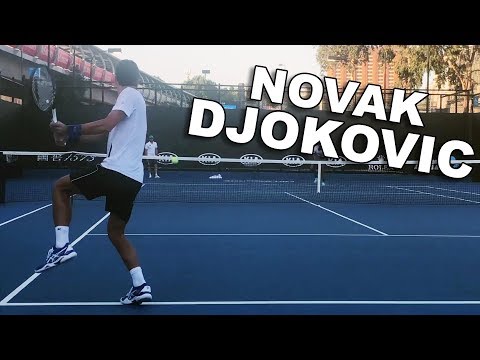 Novak Djokovic - Australian Open (2019) pre-round 1 practice match in 4K