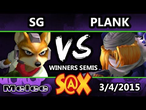 S@X - SG (Fox) Vs. Plank (Sheik) SSBM Winners Semis - Smash Bros. Melee