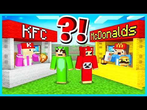 MIPAN & ZUZUZU HARUS PILIH MAKANAN KFC ATAU MAKANAN MCD DI MINECRAFT SURVIVAL!