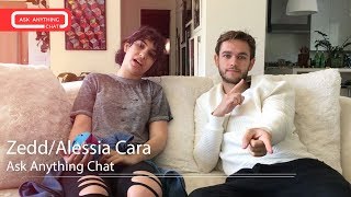 Zedd &amp; Alessia Cara Tell Romeo The Name Of Their Band.  Ask Anything Chat