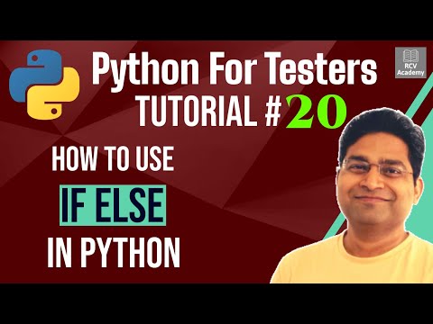 Python for Testers 20 How to use If Else in Python