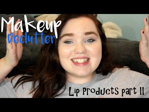 Makeup Declutter 2016 | Lip Products Part II Video
