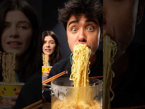 Small vs GIANT Ramen Noodles Eating Challenge