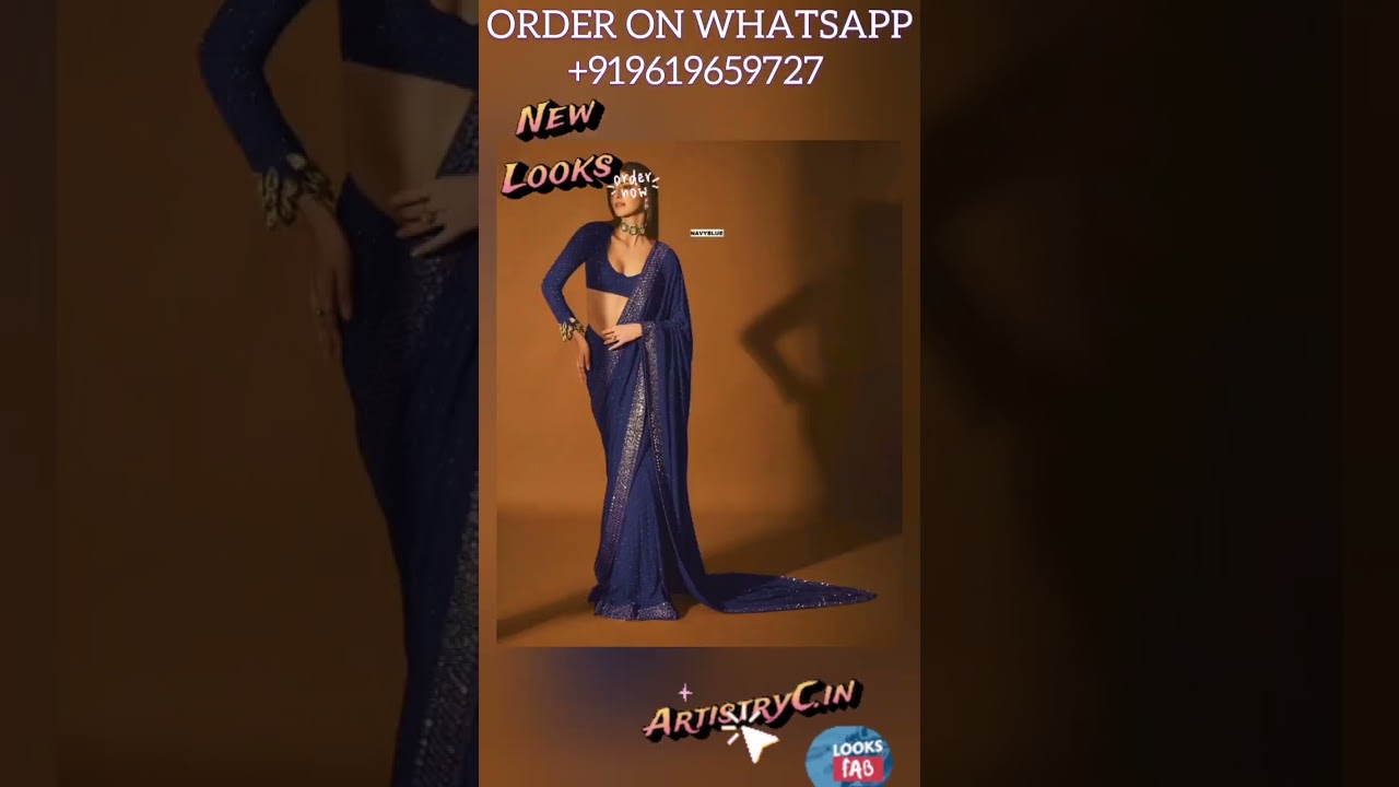 Ananya Pandey Style Georgette Mirror Work Saree Under ₹1525? Latest Design 2025! Shop Now +919619659727