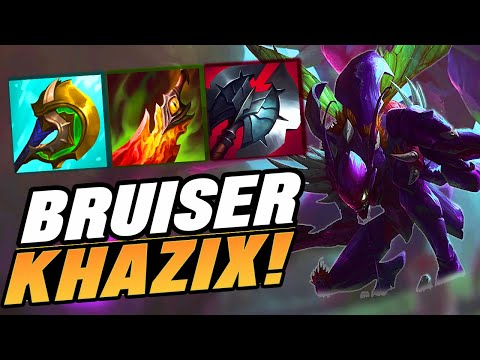 BRUISER KHAZIX JUNGLE IS A TANK THAT KILLS EVERYTHING! *Ranked* - League of Legends