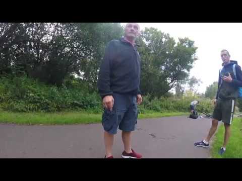 2 cyclists crash & an argument ensues