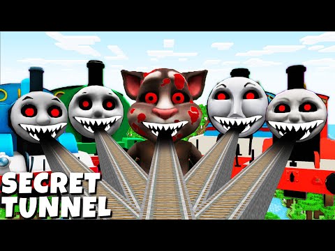 SECRET ROAD TO TUNNELS TALKING TOM vs THOMAS TRAIN AND FRIENDS in Minecraft Coffin meme