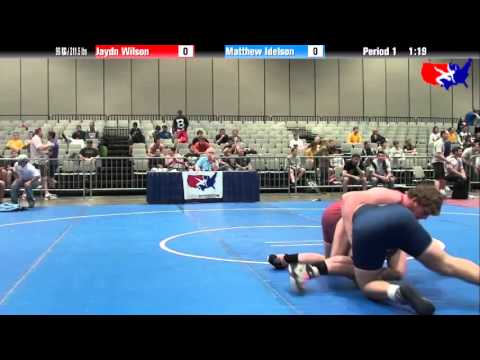 Jaydn Wilson vs. Matthew Idelson at 2013 Junior Nationals - FILA - FS