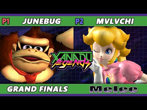 Xanadu Legends GRAND FINALS - Junebug (Donkey Kong) Vs. mvlvchi [L] (Peach) Smash Melee - SSBM