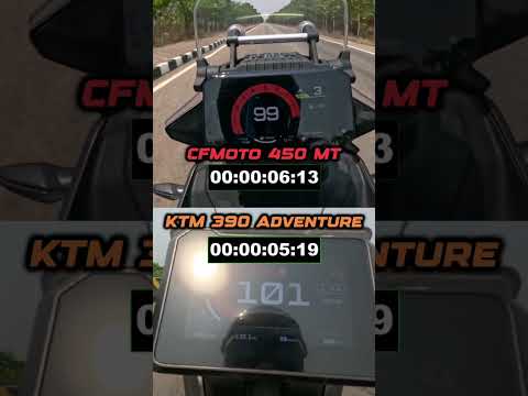 CFMoto 450 MT Vs 390 Adventure - 0-100 KMPH Test