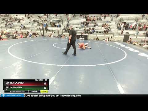 85 Lbs 1st Place Match - Sophia Lazaro, CA Vs Bella Manno, NJ 879c