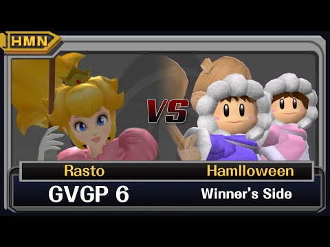 GVGP 6 Melee - Rasto (Peach) vs. Hamlloween (Ice Climbers)