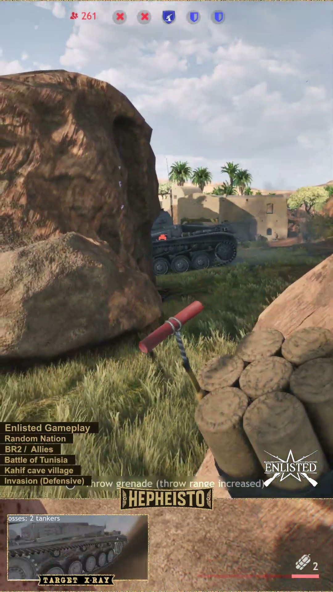Anti Tank Gunner eliminates Tank Panzer II C with Explosives Pack