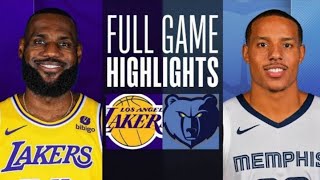 LAKERS VS MEMPHIS FULL GAME HIGHLIGHTS ,HD | NBA TODAY | NBA LIVE | NBA NEWS | NBA HIGHLIGHTS
