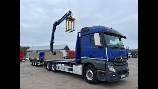 Prodaja Mercedes-Benz ACTROS 2546 *EURO 6* 6X2 DRAWBAR OUTFIT BRICK GRAB – 2018 – AY18 kamiona s ravnom platformom - Slika 4 | Autoline RS Mercedes-Benz ACTROS 2546 *EURO 6* 6X2 DRAWBAR OUTFIT BRICK GRAB – 2018 – AY18 kamion s ravnom platformom | Slika 4 - Autoline