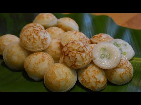 Kanom Kok - Kanom Krok -Coconut Custard Cakes - Easy One Batter Recipe - Southeast Asian Street Eats