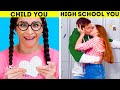 HIGH SCHOOL YOU VS CHILD YOU || Different Types Of People Relatable Moments!