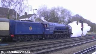 preview picture of video '60163 'Tornado' & 67022 Arrive And Depart Tonbridge On The Cathedrals Express + Blowage'