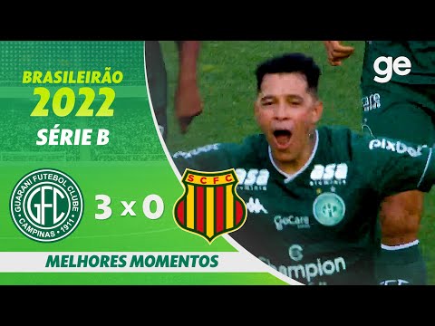 Gols e lances de Guarani x Sampaio Corrêa