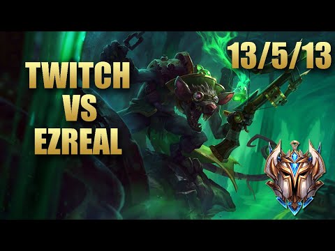 Twitch Adc Vs Ezreal - KR Challenger Match Summary Patch 9.20 - KDA 13/5/13
