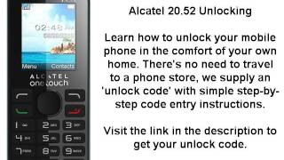 Unlock Alcatel 20.52 (2052A 2052G 2052X) - Network SIM Unlocking Code