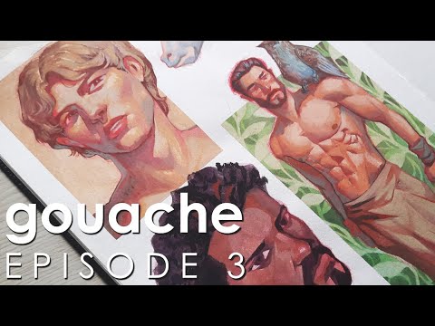 Gouache EP. 03 🎨 🖌 | Painting with HIMI/MIYA Gouache | Painting Time-Lapse