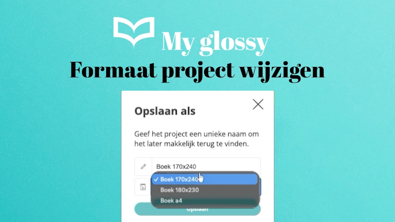 Formaat wijzigen van jouw project