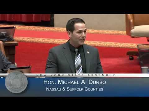 Assemblyman Durso speaking on the Hostile Amendment