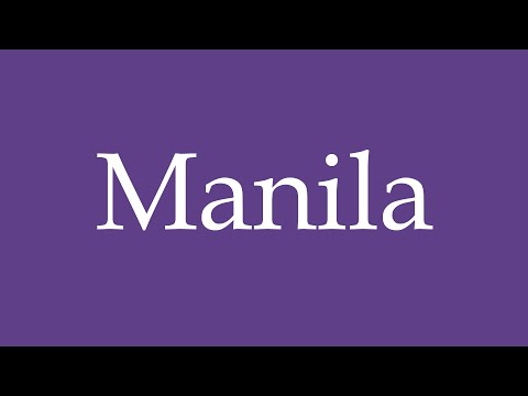 How To Pronounce ''Manila'' Correctly in Spanish