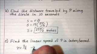 Linear and Angular Speed