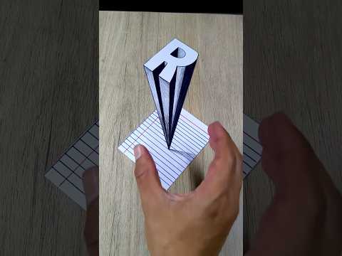 3D Drawings 🔥 How to Draw the Letter R in 3D #art