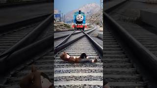 GTA V: FRANKLIN SAVING KID FROM THOMAS THE TANK ENGINE #shorts GTA V: FRANKLIN SAVING KID FROM THOMAS THE TANK ENGINE #shorts