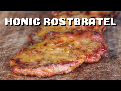 HONIG SENF ROSTBRÄTEL - SO geht SCHWEINENACKEN - STEAKS vom GRILL - deutsches BBQ-Video - 0815BBQ