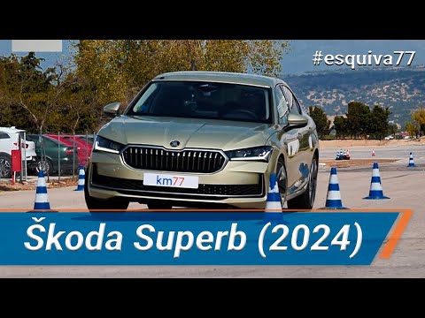 Škoda Superb 2024 – Maniobra de esquiva (moose test) y eslalon | km77.com