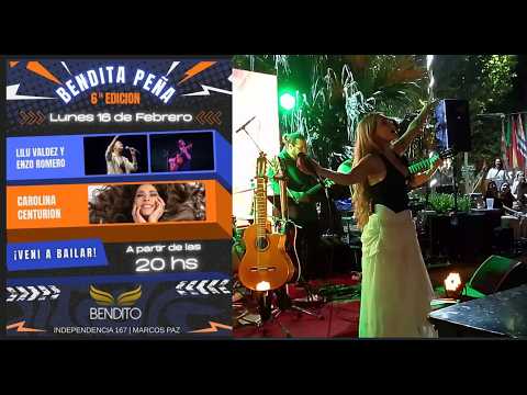 16.2.2026 CAROLINA CENTURION Jazmin De Luna en vivo Bendita Peña Carnaval Marcos Paz Bs As HD