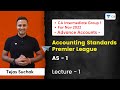AS-1: L1 | Accounting Standards Premier League | Tejas Suchak | CA Intermediate Group 1