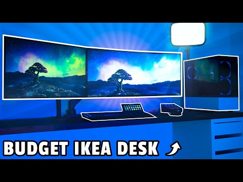 Part of a video titled Building This EPIC Ikea Streaming / Gaming Desk Setup! - YouTube