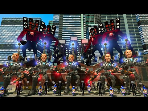 EPIC WAR! CAMERAMAN MECHA BOSSES VS SKIBIDI TOILET TESLA! IN GMOD