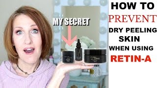 HOW TO STOP DRYNESS AND PEELING WHILE ON RETIN A