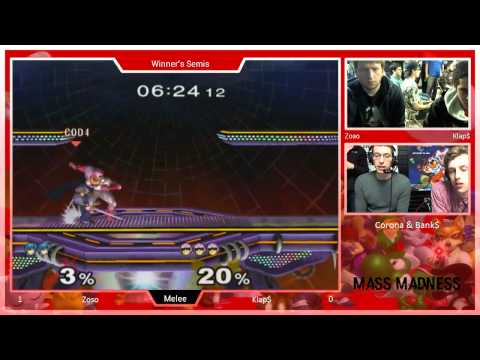 MASS MADNESS 17a - Zoso (Marth) vs Klap$ (C.Falcon) - SSBM WS