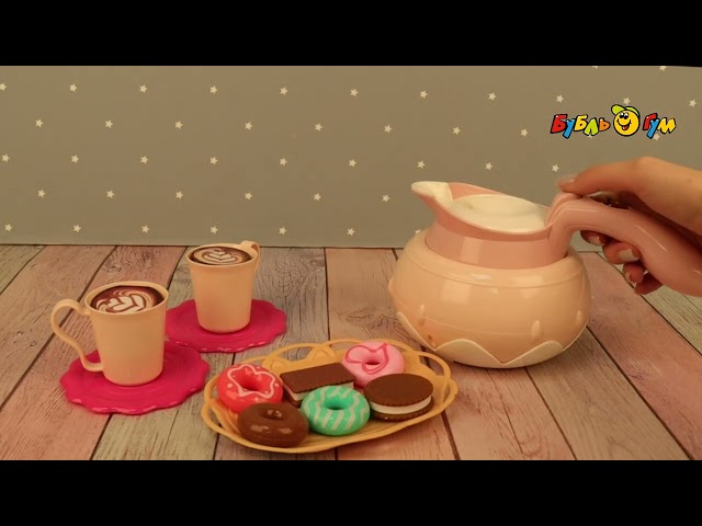 Кофеварка озвученная Lanson Toys функциональная со светом и паром - видео