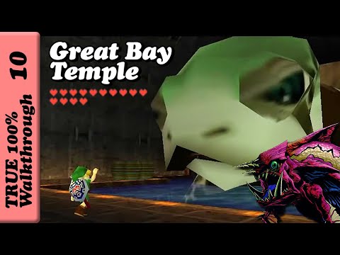 Great Bay Temple Walkthrough TRUE 100% Zelda Majora's Mask | MM