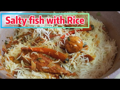HOW TO COOK SALTED FISH WITH RICE EMIRATI RECIPE/Traditional Emirati Salted Fish